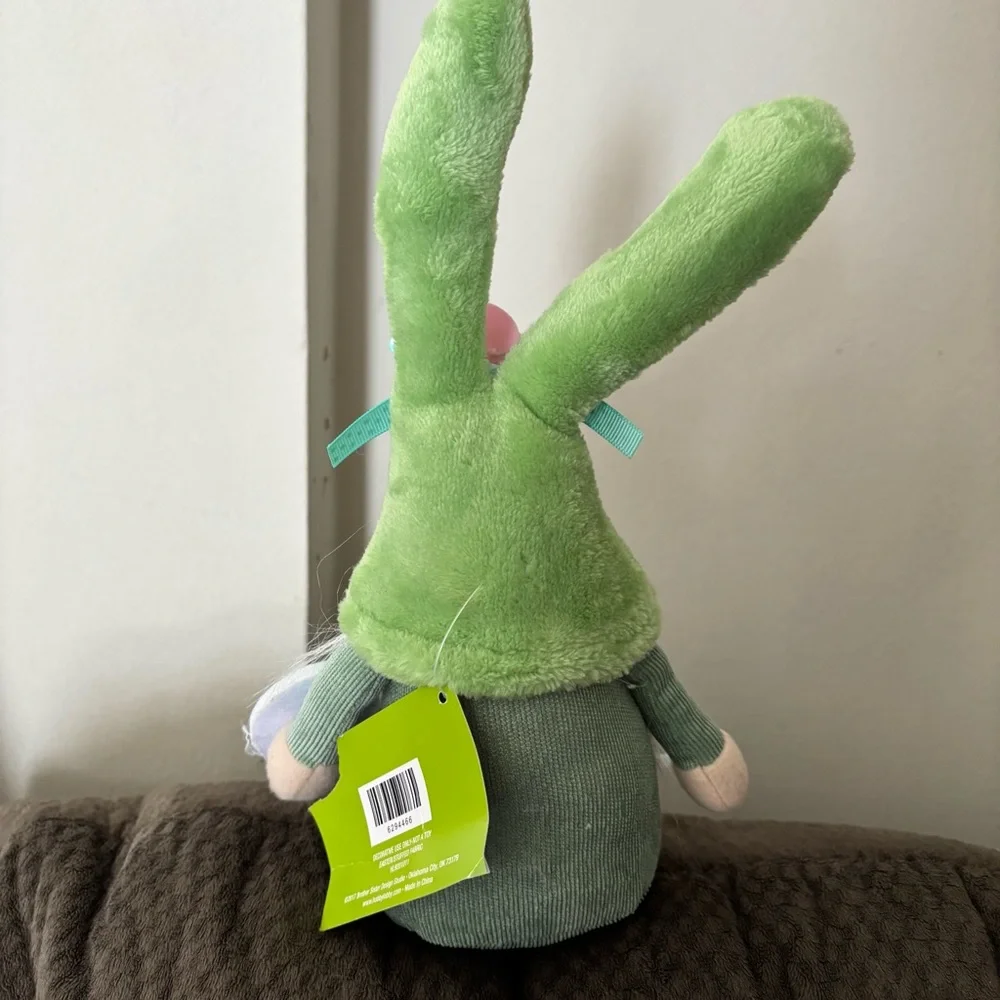 Green Bunny Fabric Table Top Gnome - Picture 6 of 8